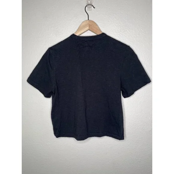 Clare V. X Monoprix Organic Cotton Black Short Sleeve Tee-Shirt Small - Picture 8 of 8